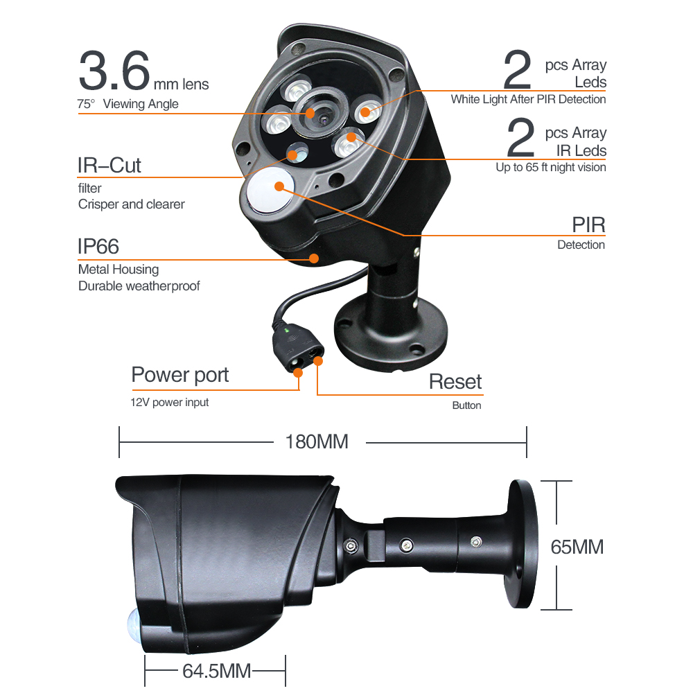 HODELY 8CH 1080P NVR Waterproof CCTV Smart PIR WIFI Camera Home